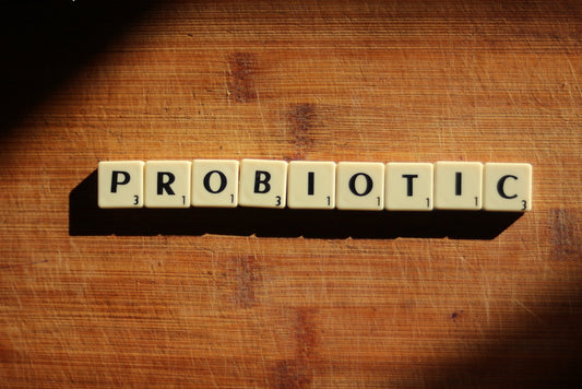 The word probiotic spelled out in block letters. Blog. Best natural probiotics and prebiotics.